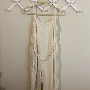 A Pea in the Pod Cream Jumpsuit
